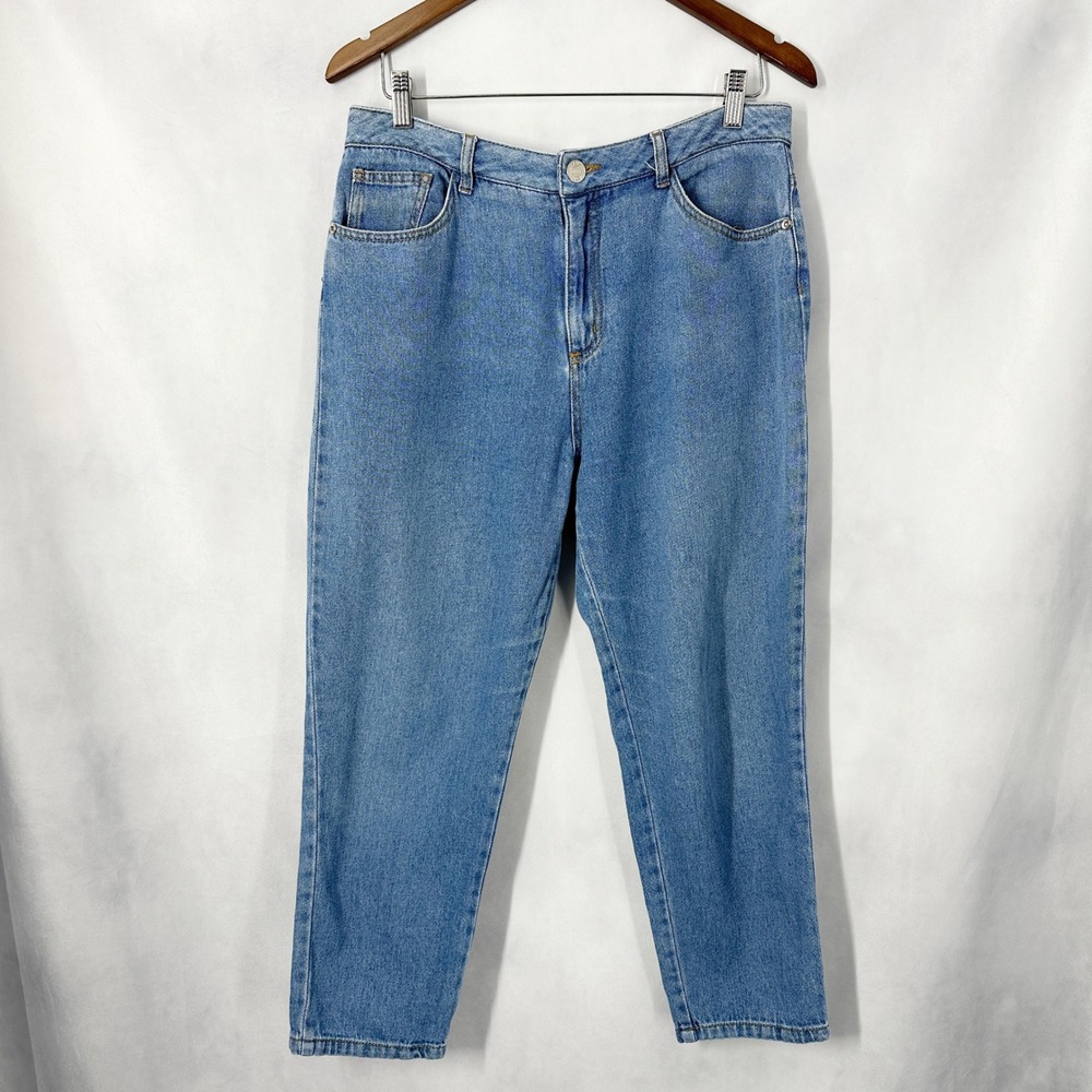 ELA Cotton Blue High Rise Barrel Leg Jeans Women's Size 12 E136826L